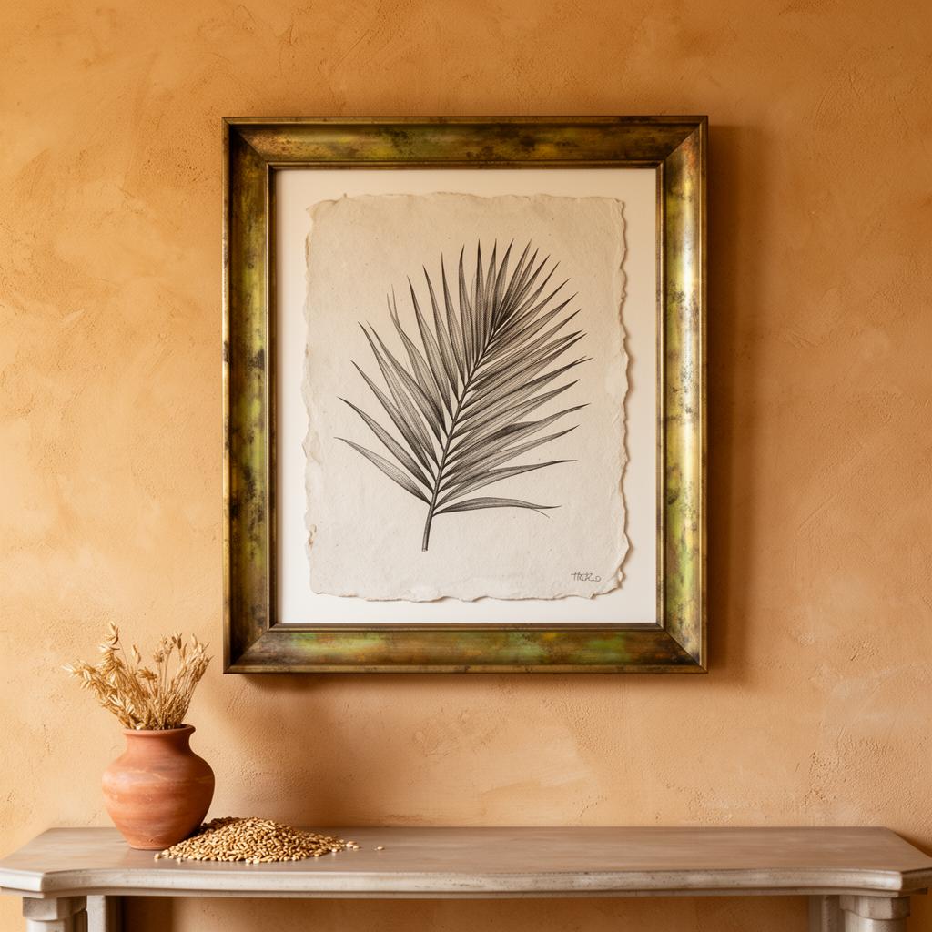 Palm Leaf Study Print