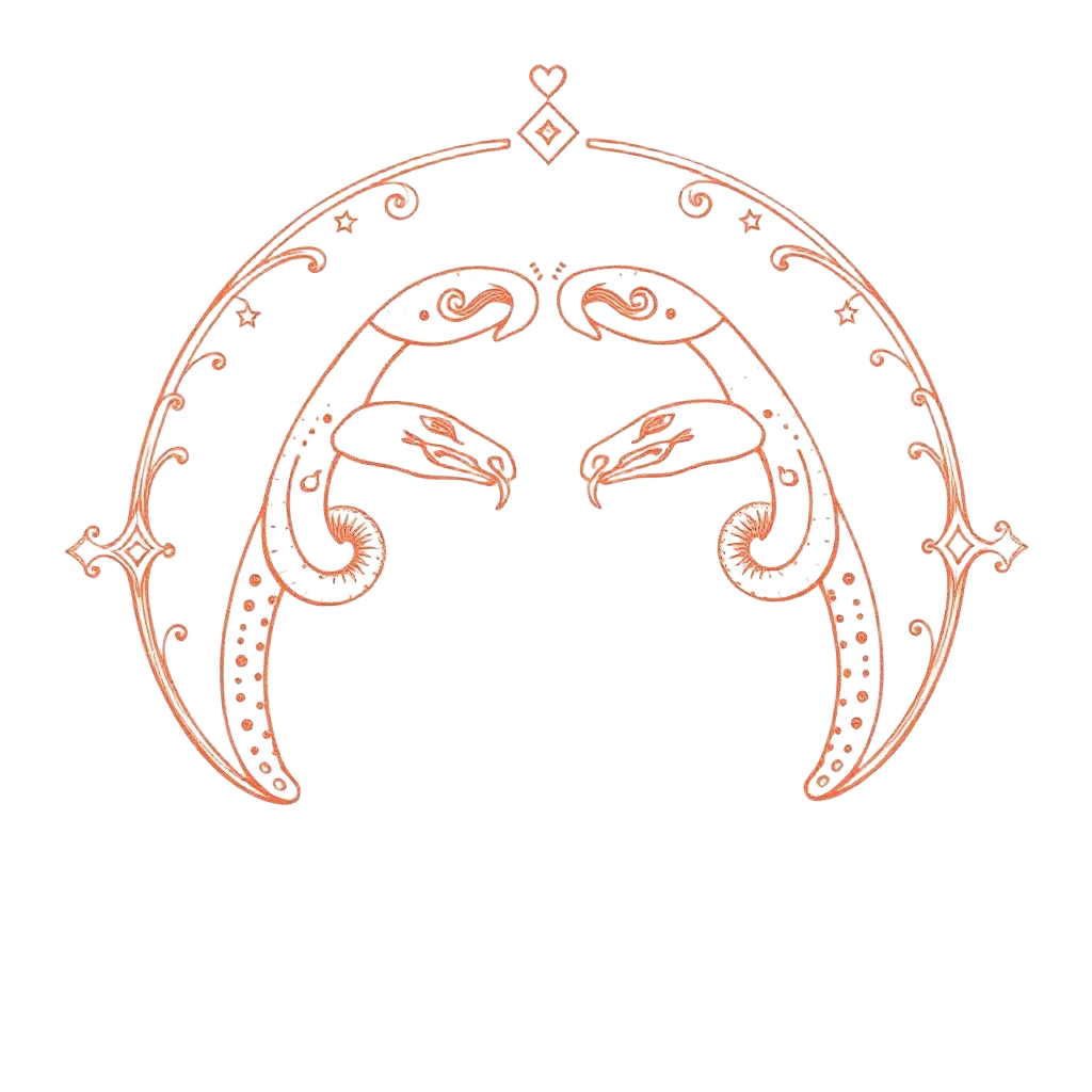 The veve symbol of Ayida Wedo