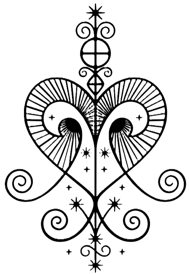 The veve symbol of Erzulie Freda