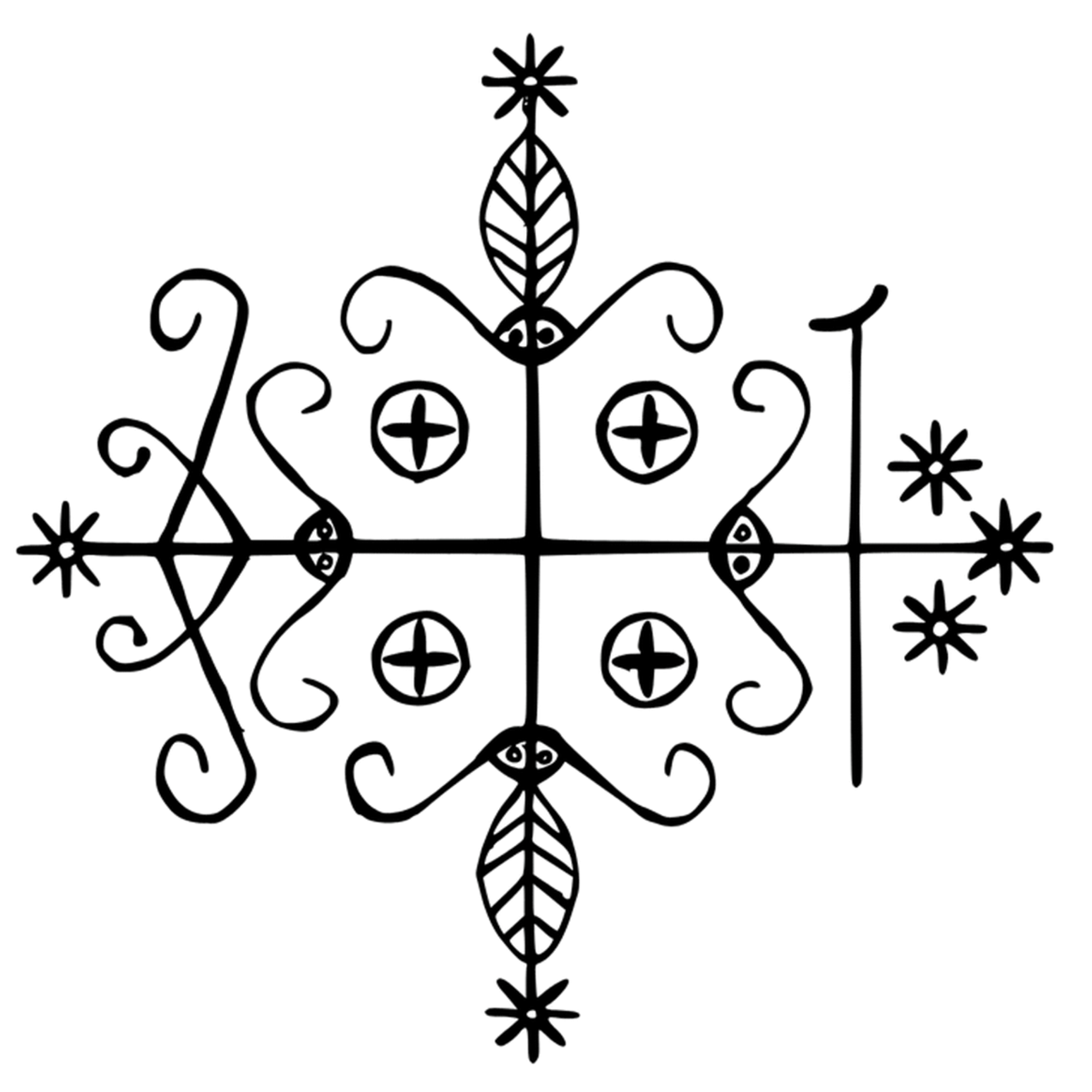 The veve symbol of Papa Legba