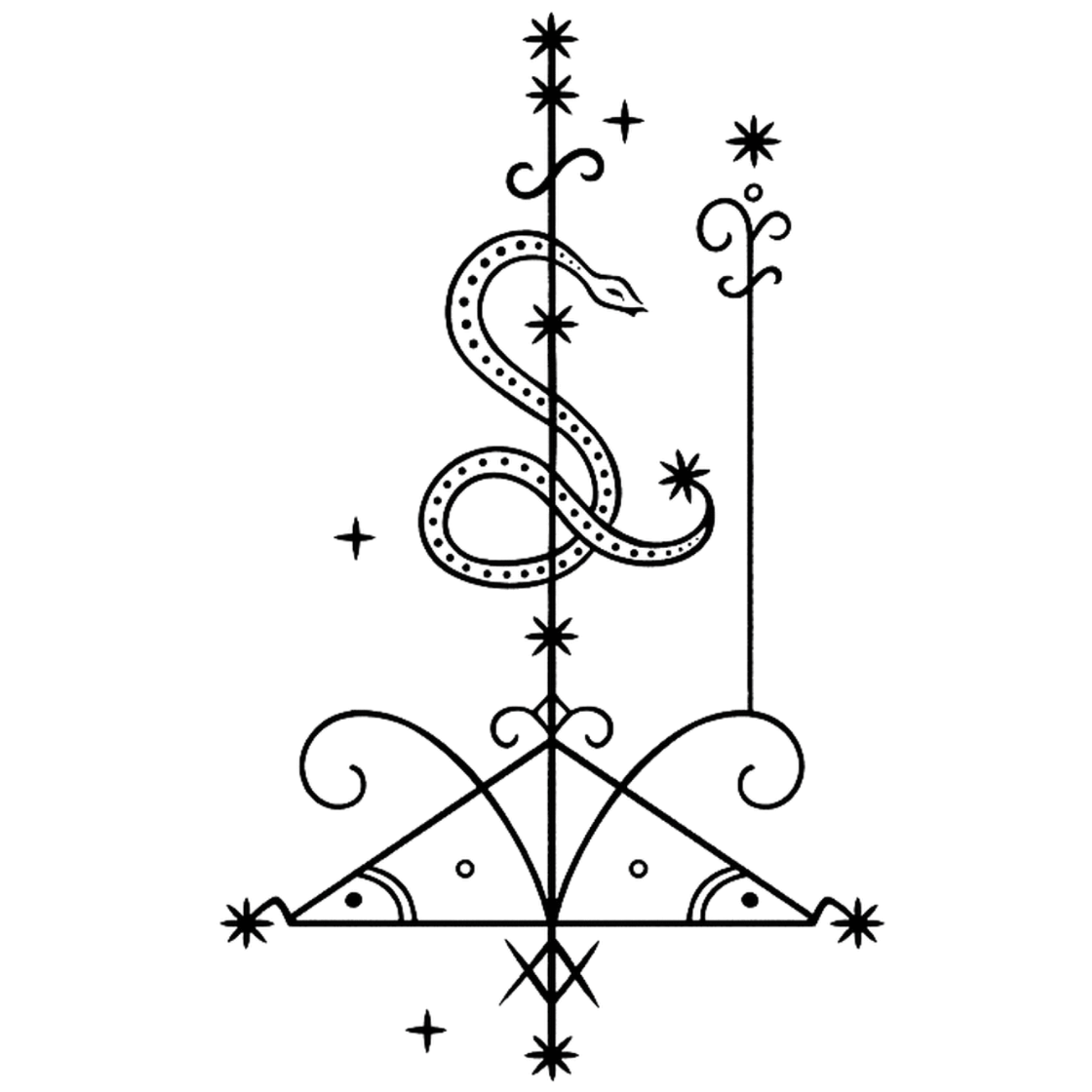 The veve symbol of Loko Atisou