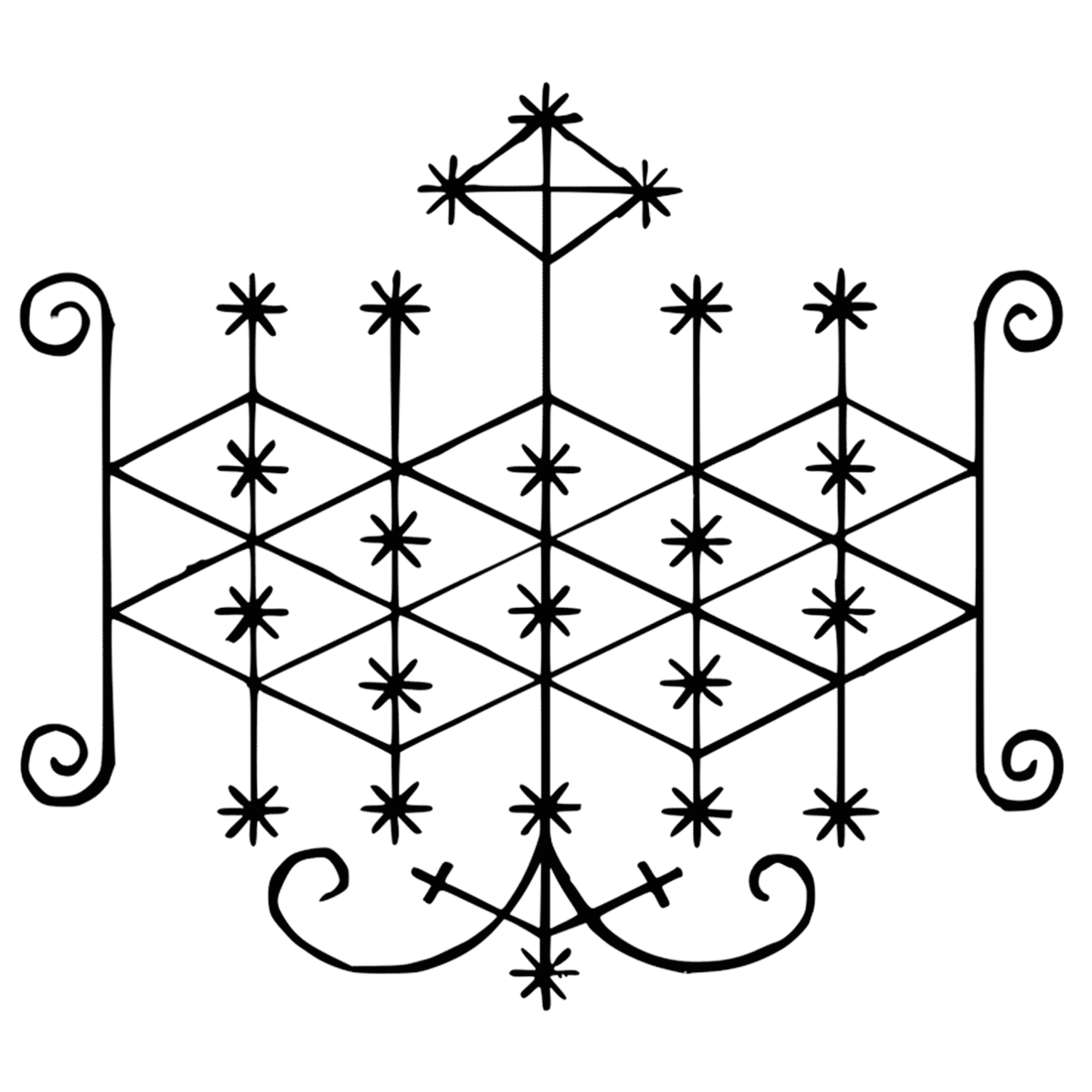 The veve symbol of Ogou Feray